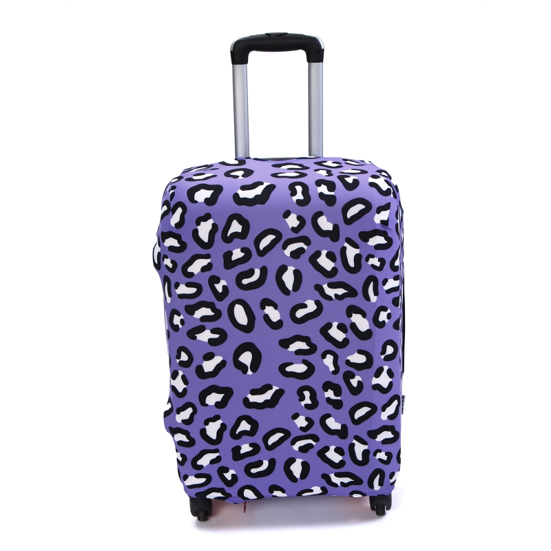 Чехол для чемодана «В фиолетовом (леопард)»
