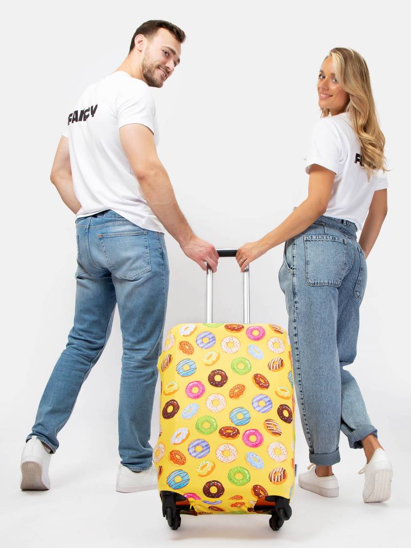 Чехол для чемодана «Пончик в желтом»